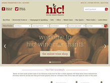 Tablet Screenshot of hic-winemerchants.com